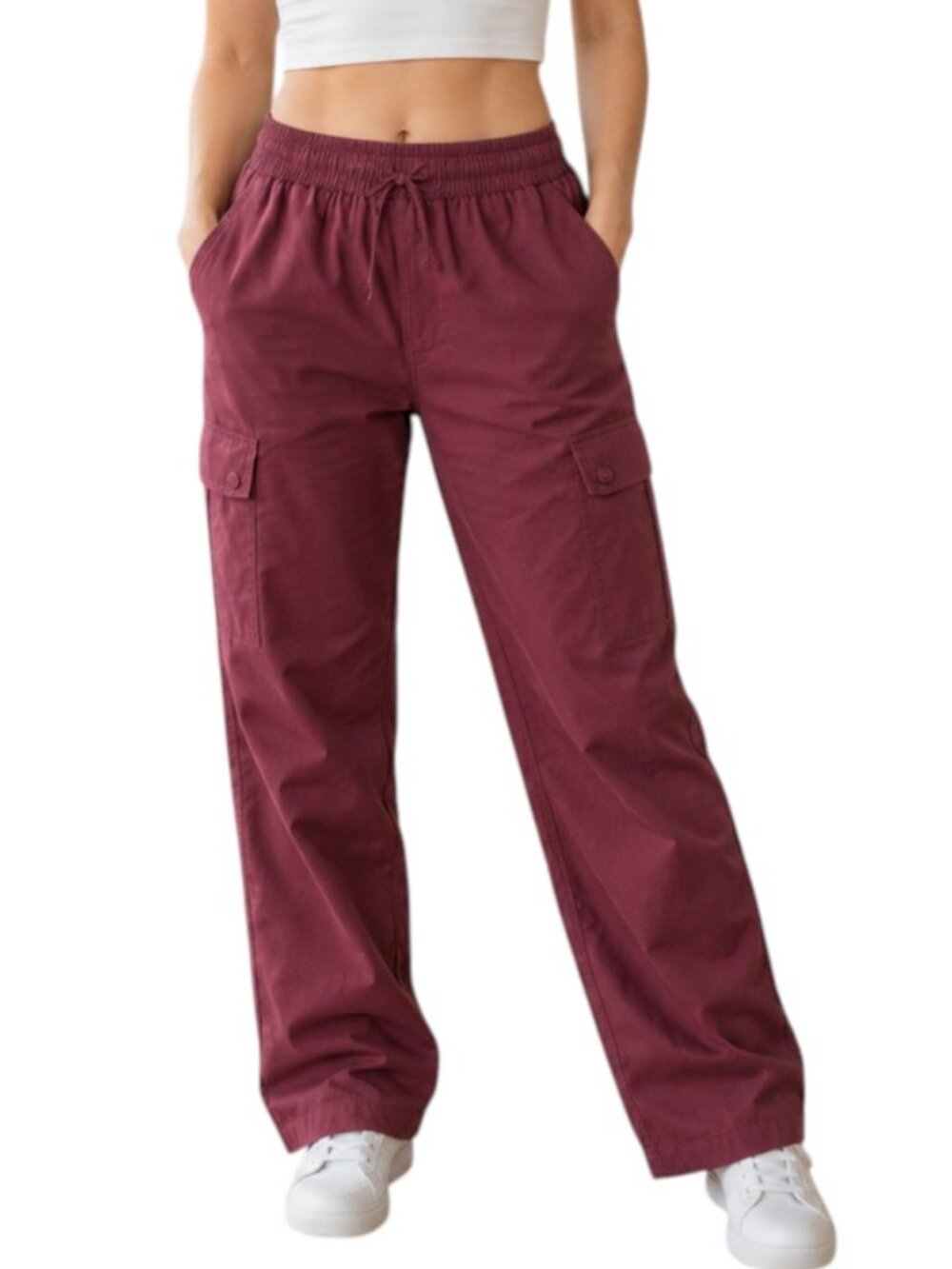 Victoria's Secret PINK Wild Rose Parachute Cargo Pants, S